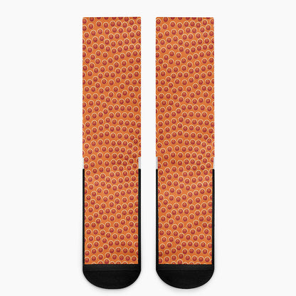 Basketball Bumps Print Crew Socks