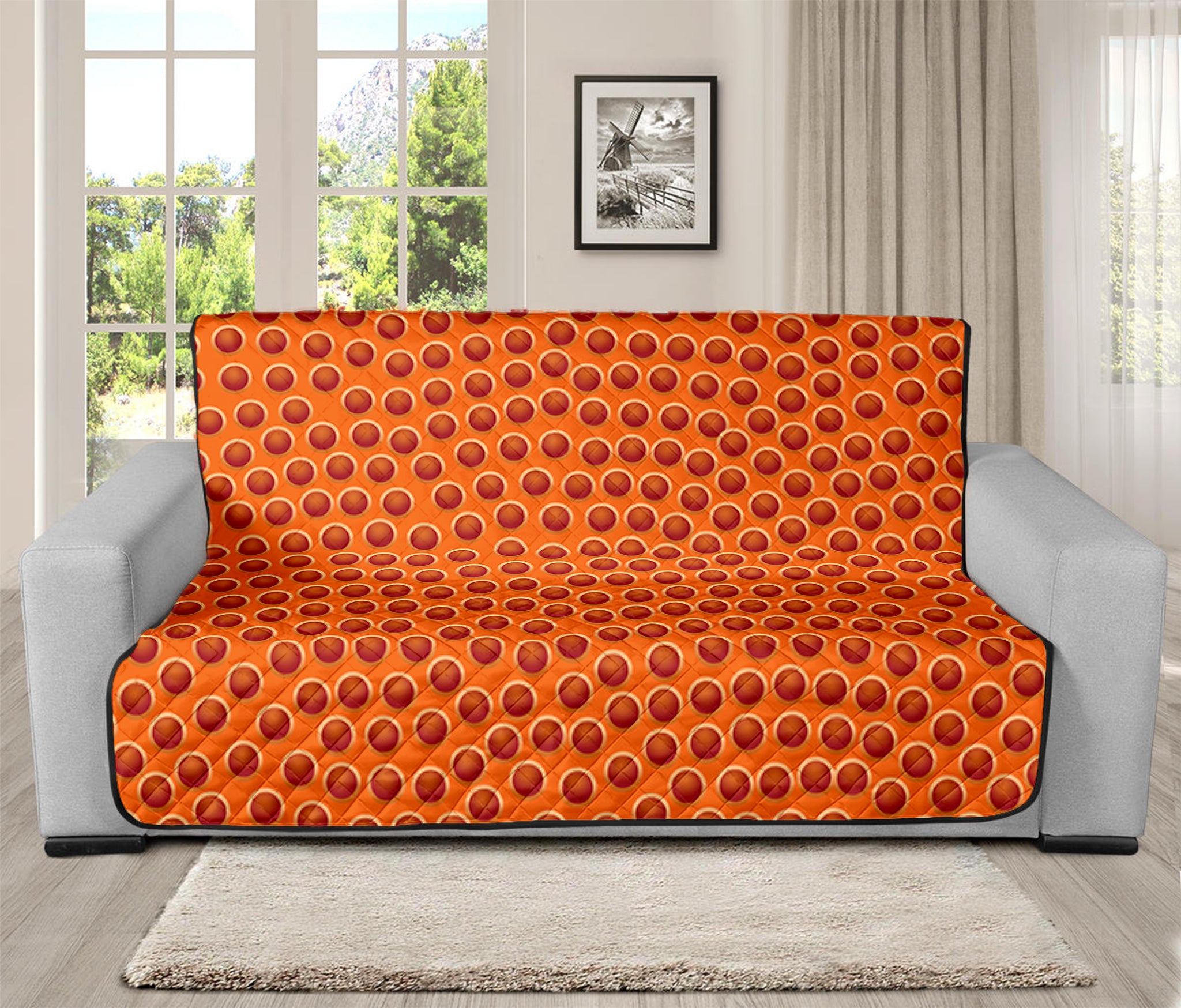 Basketball Bumps Print Futon Protector