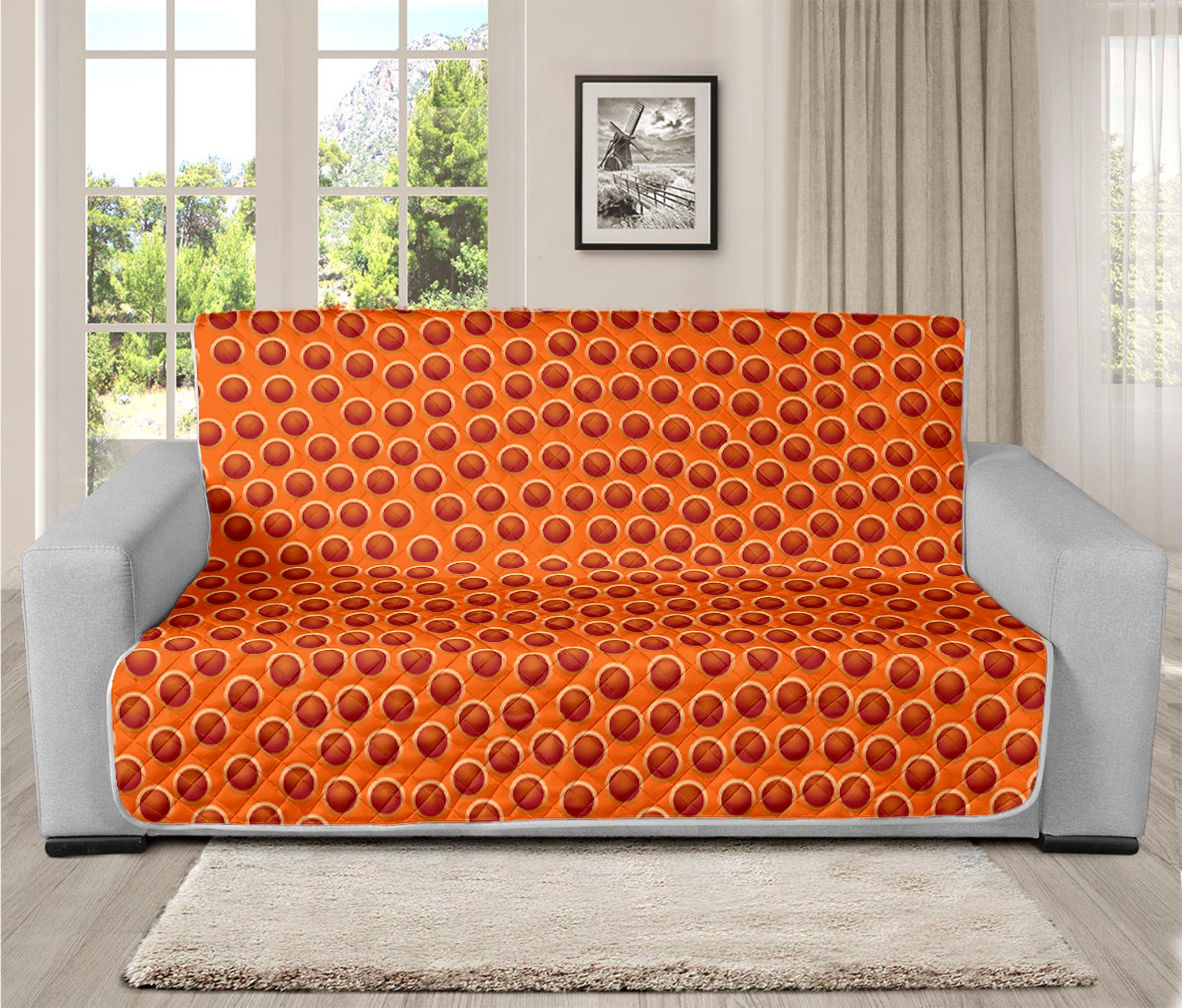 Basketball Bumps Print Futon Protector