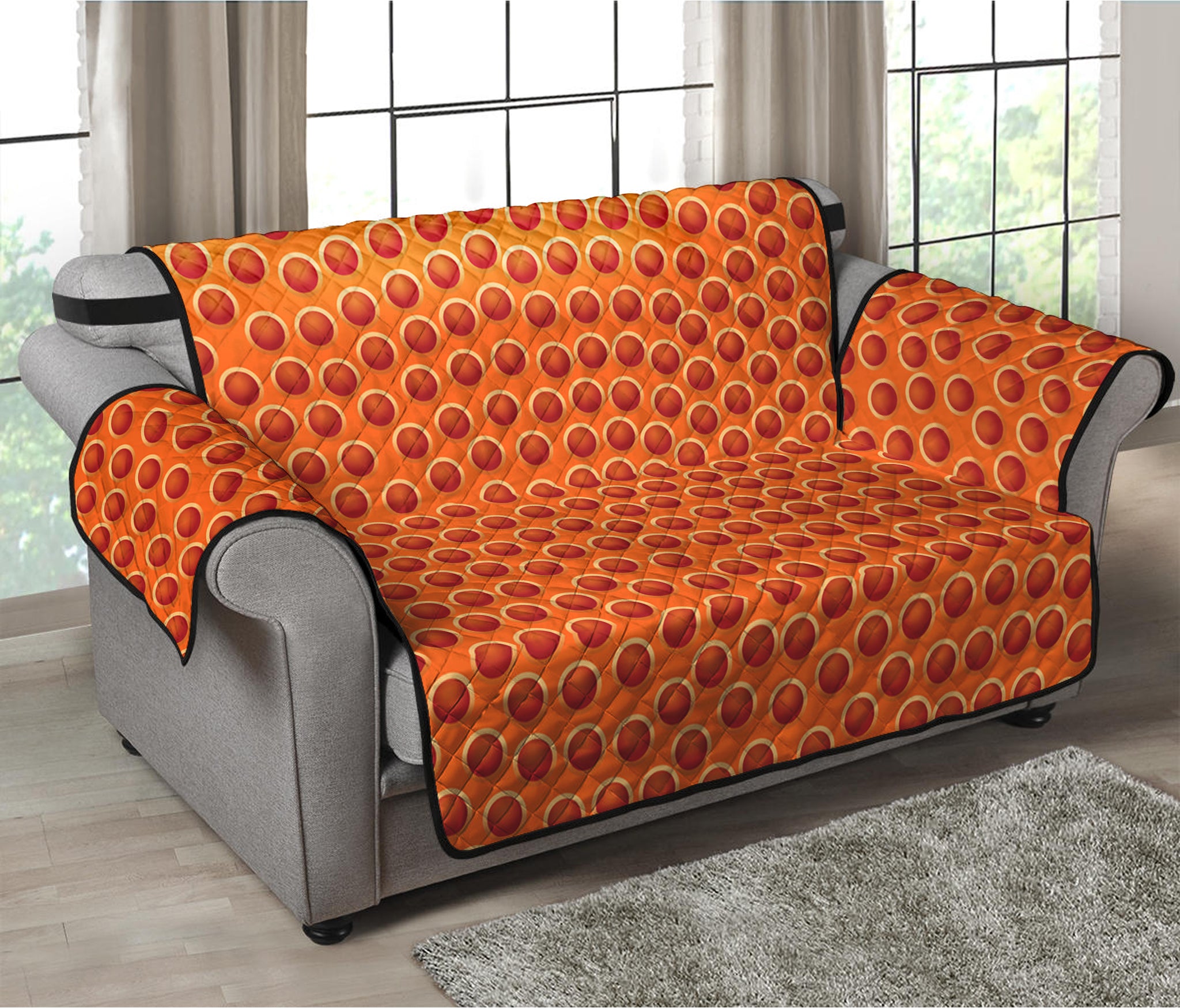 Basketball Bumps Print Loveseat Protector