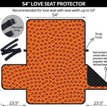 Basketball Bumps Print Loveseat Protector
