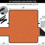 Basketball Bumps Print Oversized Sofa Protector