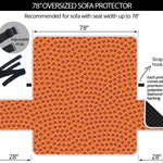 Basketball Bumps Print Oversized Sofa Protector