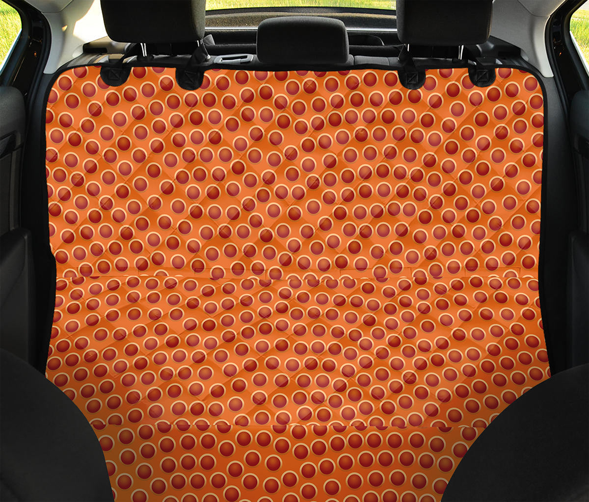 Basketball Bumps Print Pet Car Back Seat Cover