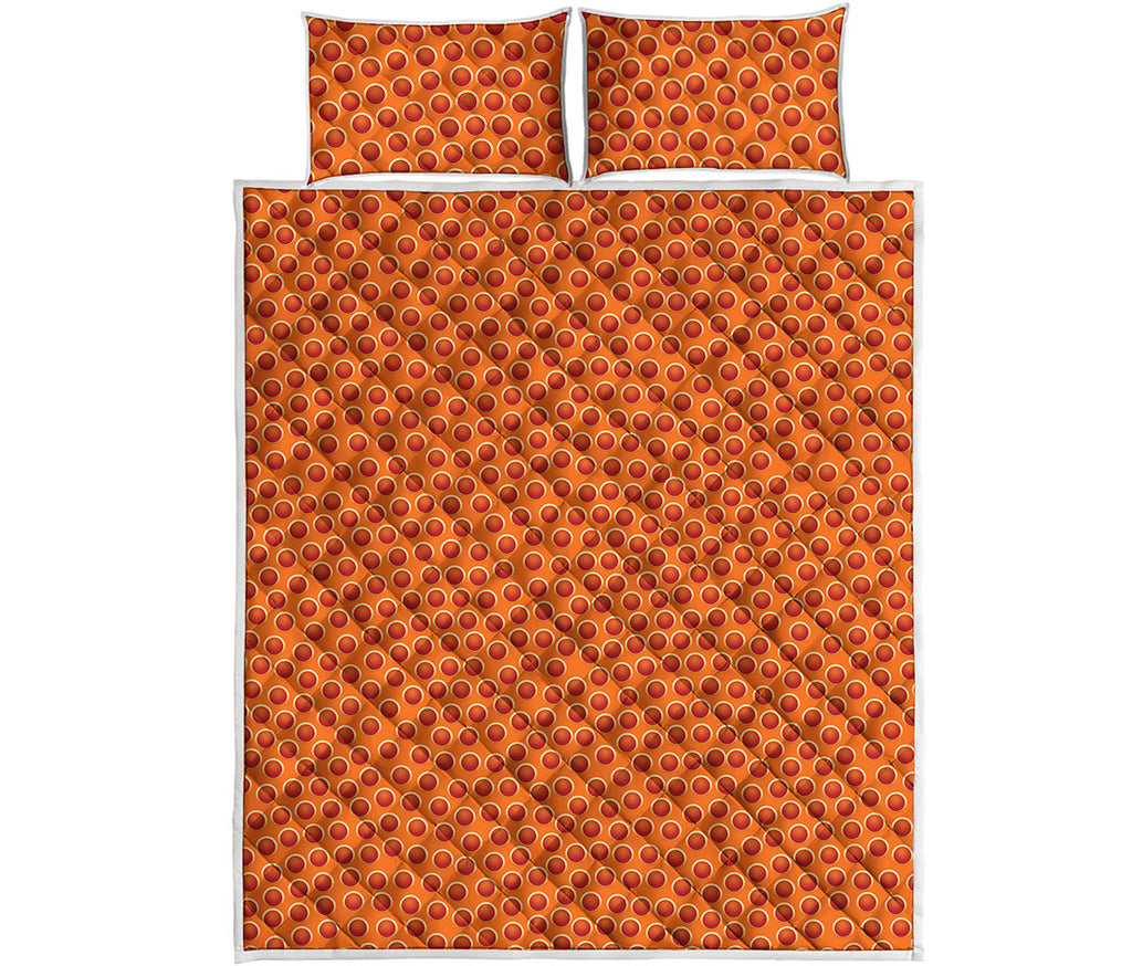 Basketball Bumps Print Quilt Bed Set