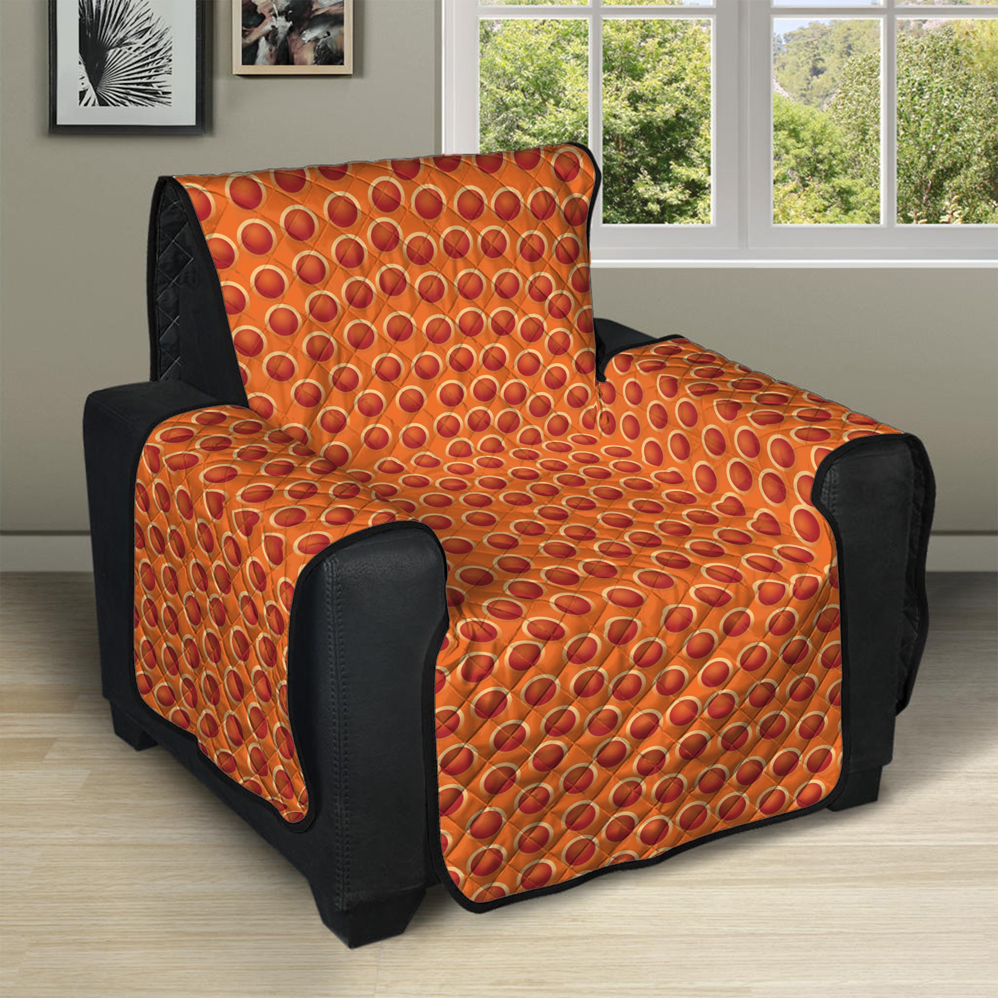 Basketball Bumps Print Recliner Protector