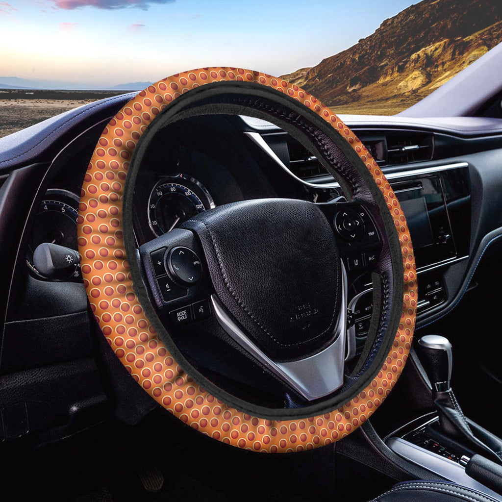 Basketball Bumps Texture Print Car Steering Wheel Cover