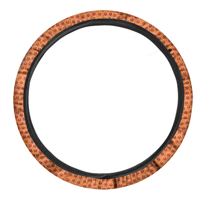 Basketball Bumps Texture Print Car Steering Wheel Cover