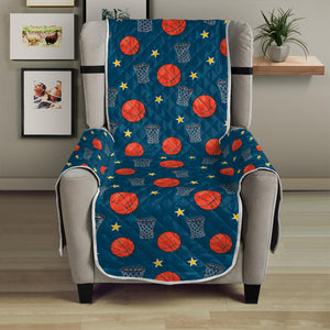 Basketball Theme Pattern Print Armchair Protector