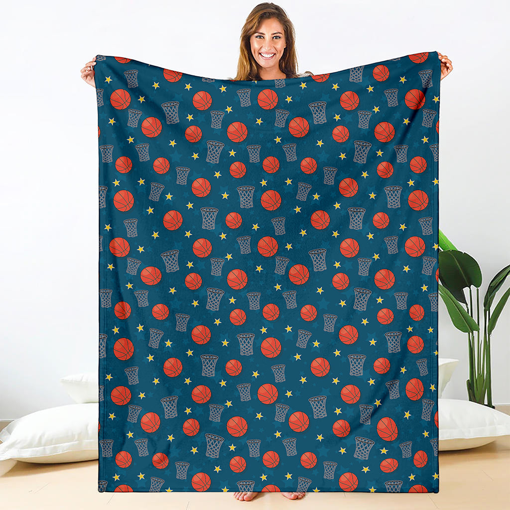 Basketball Theme Pattern Print Blanket