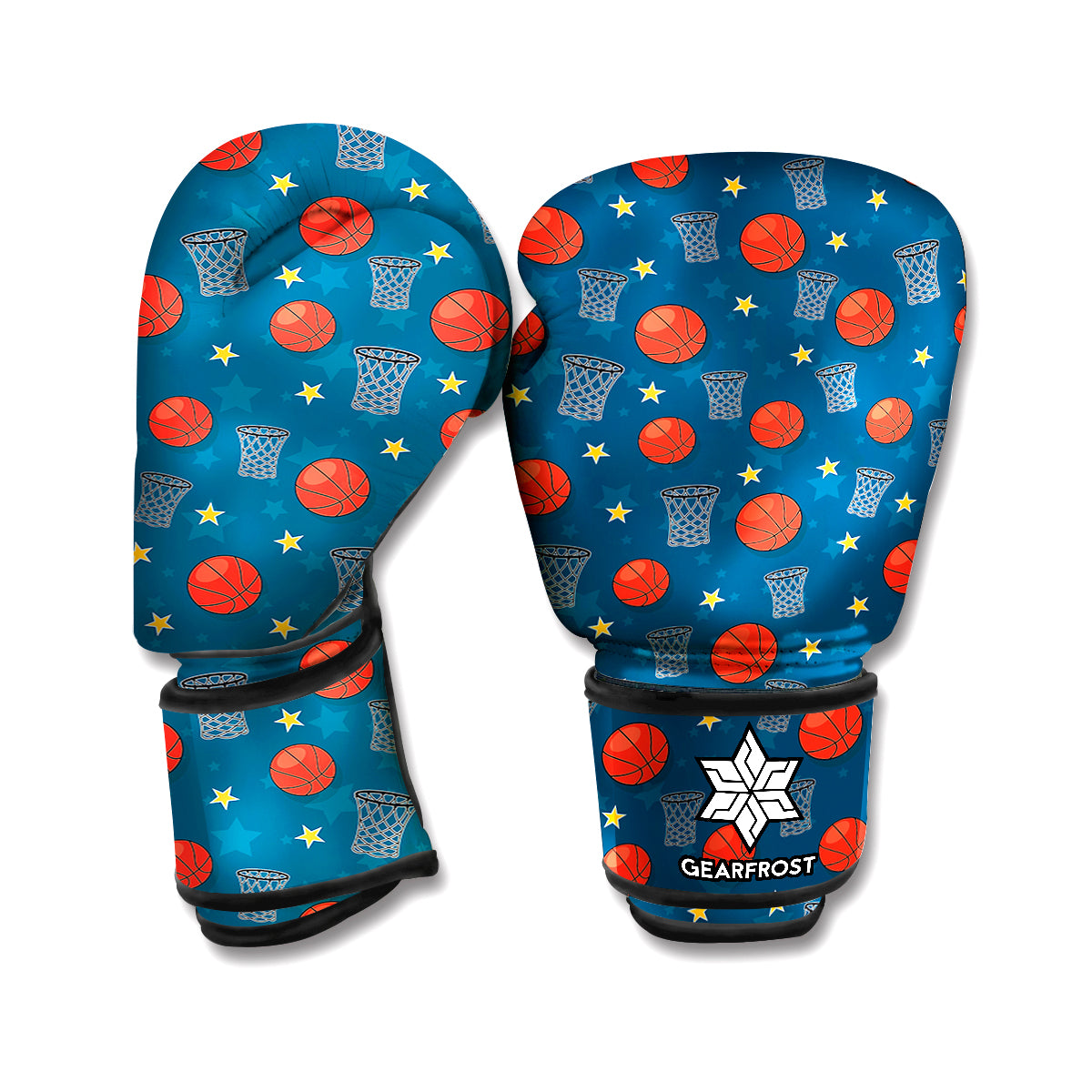 Basketball Theme Pattern Print Boxing Gloves