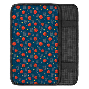 Basketball Theme Pattern Print Car Center Console Cover