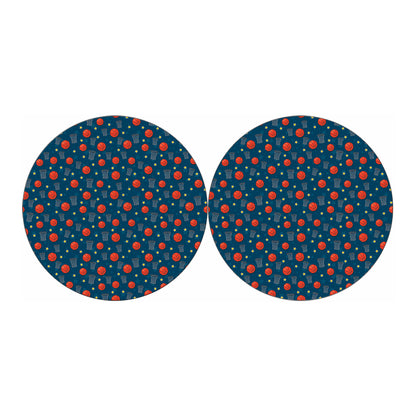 Basketball Theme Pattern Print Car Coasters