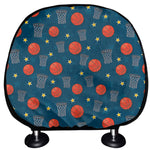 Basketball Theme Pattern Print Car Headrest Covers