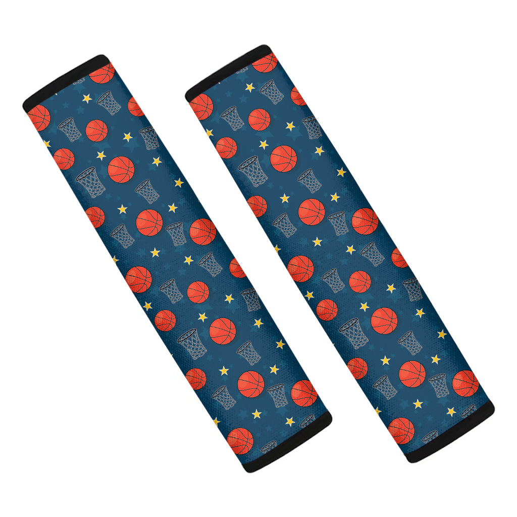 Basketball Theme Pattern Print Car Seat Belt Covers