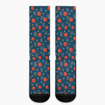 Basketball Theme Pattern Print Crew Socks