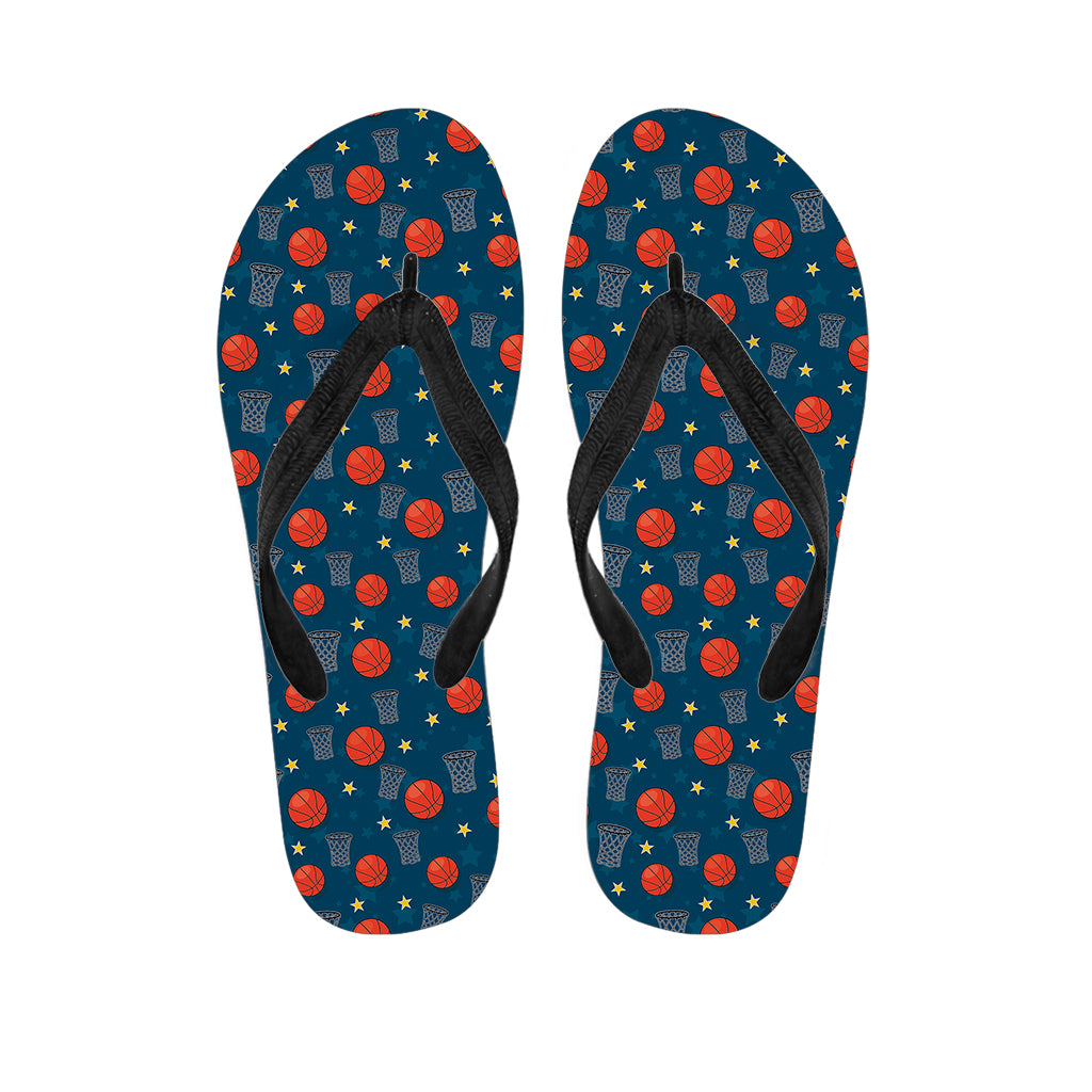 Basketball Theme Pattern Print Flip Flops