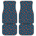 Basketball Theme Pattern Print Front and Back Car Floor Mats