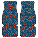 Basketball Theme Pattern Print Front and Back Car Floor Mats