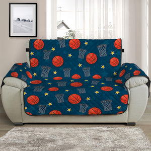 Basketball Theme Pattern Print Half Sofa Protector