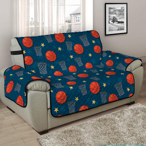 Basketball Theme Pattern Print Half Sofa Protector