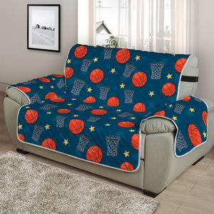 Basketball Theme Pattern Print Half Sofa Protector