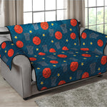 Basketball Theme Pattern Print Loveseat Protector