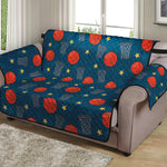 Basketball Theme Pattern Print Loveseat Protector