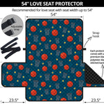 Basketball Theme Pattern Print Loveseat Protector