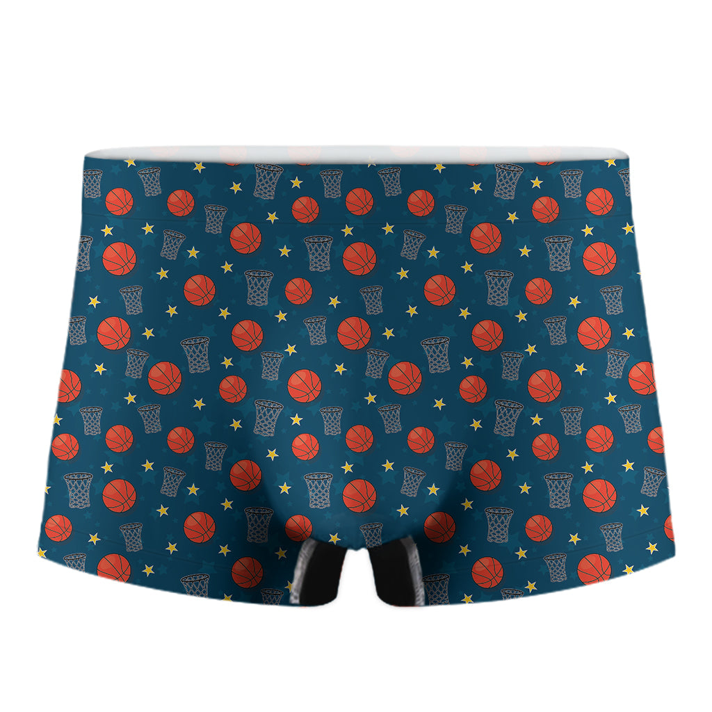 Basketball Theme Pattern Print Men's Boxer Briefs