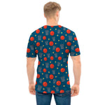 Basketball Theme Pattern Print Men's T-Shirt