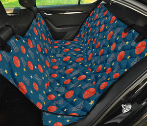 Basketball Theme Pattern Print Pet Car Back Seat Cover