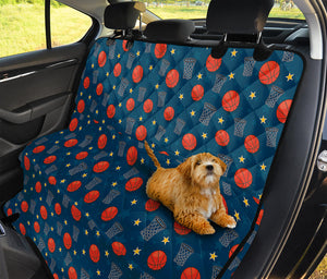 Basketball Theme Pattern Print Pet Car Back Seat Cover