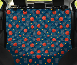 Basketball Theme Pattern Print Pet Car Back Seat Cover