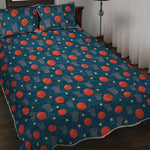 Basketball Theme Pattern Print Quilt Bed Set