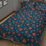 Basketball Theme Pattern Print Quilt Bed Set