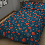 Basketball Theme Pattern Print Quilt Bed Set