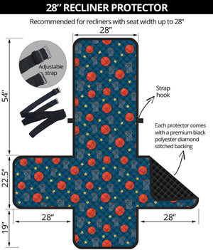 Basketball Theme Pattern Print Recliner Protector