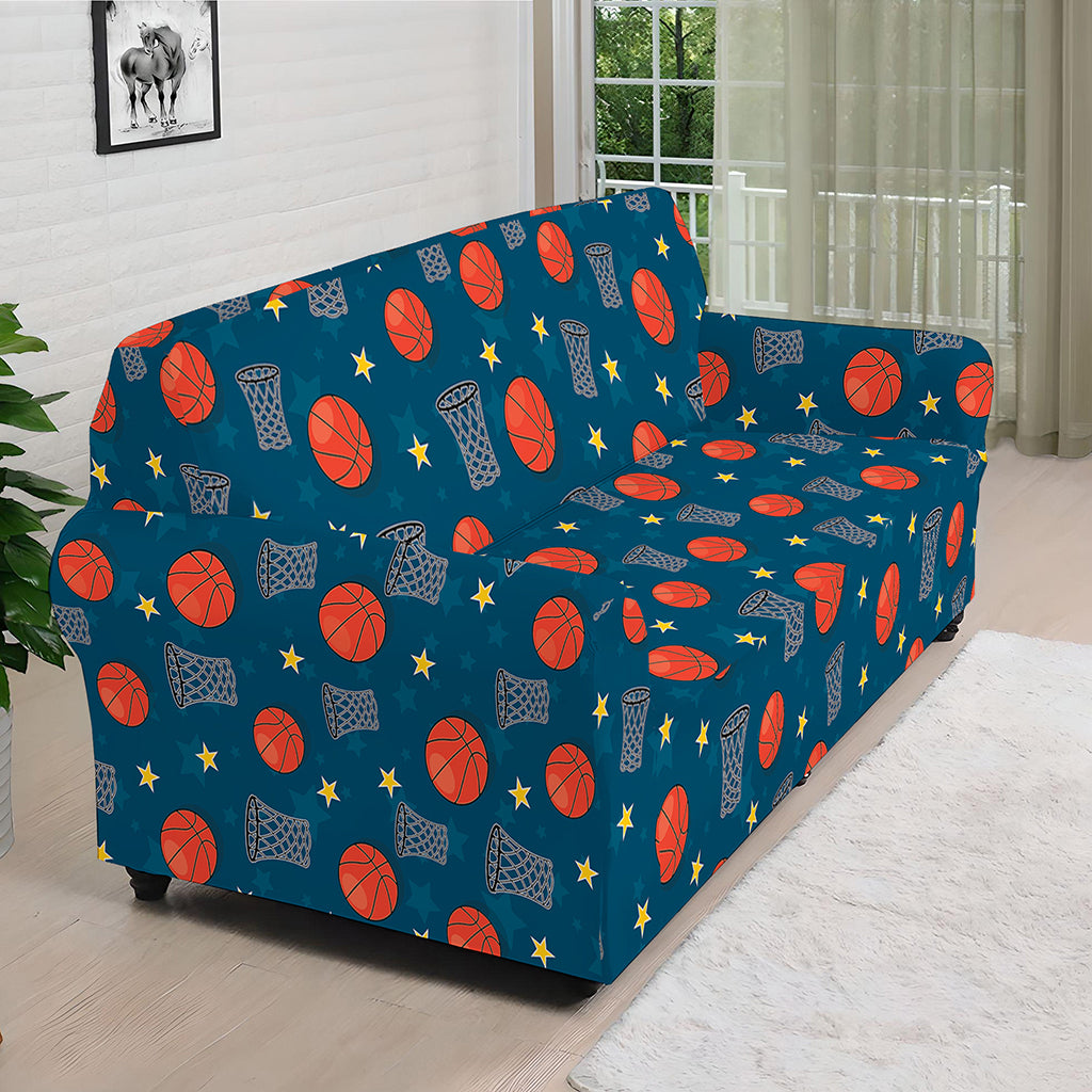 Basketball Theme Pattern Print Sofa Cover