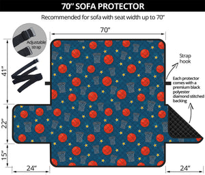 Basketball Theme Pattern Print Sofa Protector