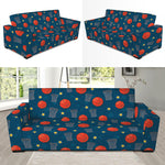 Basketball Theme Pattern Print Sofa Slipcover