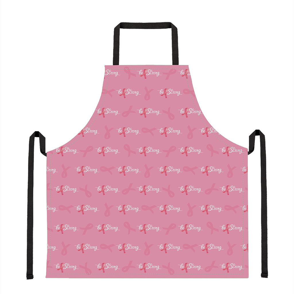 Be Strong Breast Cancer Pattern Print Apron