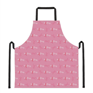 Be Strong Breast Cancer Pattern Print Apron