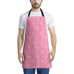 Be Strong Breast Cancer Pattern Print Apron