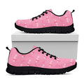 Be Strong Breast Cancer Pattern Print Black Running Shoes