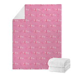 Be Strong Breast Cancer Pattern Print Blanket