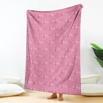 Be Strong Breast Cancer Pattern Print Blanket