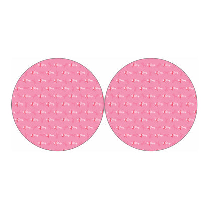 Be Strong Breast Cancer Pattern Print Car Coasters