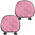 Be Strong Breast Cancer Pattern Print Car Headrest Covers