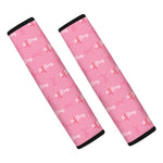 Be Strong Breast Cancer Pattern Print Car Seat Belt Covers